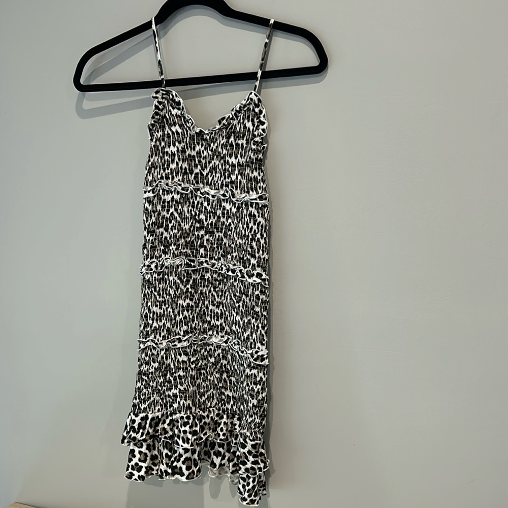 Girls Flowers By Zoe Animal print dress size youth Large.